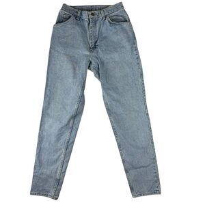 VTG 90s Wrangler Womens High Rise Tapered Straight Jeans Blue Sz 26x32 Western